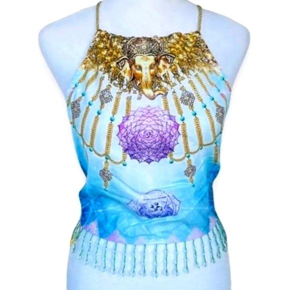 24HRS by Dolls kill Mind of the mantra halter top - Picture 2 of 9